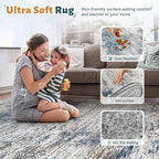 XLUEZ 5x7 Area Rugs for Living Room, Washable Modern Abstract Large Area Rug - Image 4