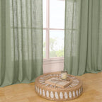 LAMIT Small Linen Curtains 2 Panels Set - Image 9