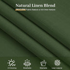 IVAPUPU 96 Inch Linen Curtains for Living Room, Pinch Pleated Semi Sheer - Image 5