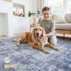 6x9 Area Rugs for Living Room Washable Rug: Anti-Skid Abstract Modern Living - Image 7
