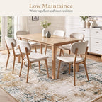 Rugflix 8x10 Washable Area Rugs, Neutral Boho Carpet Living Room Rug Non Slip - Image 3