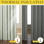 NICETOWN Sage Green Kitchen Linen Completely Shaded Draperies, 2 Pieces - Image 4