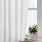 Extra Long White Curtain 108 inches Long 2 Panels Set - Image 5