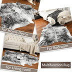 AROGAN Western Decor Faux Fur Cowhide Rug, 6 x 7 Feet Premium Animal Skin Cow - Image 7