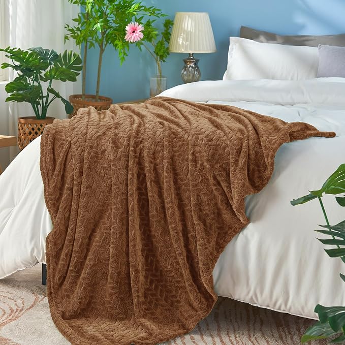 inhand Dark Brown Fleece Queen Blanket - Image 3