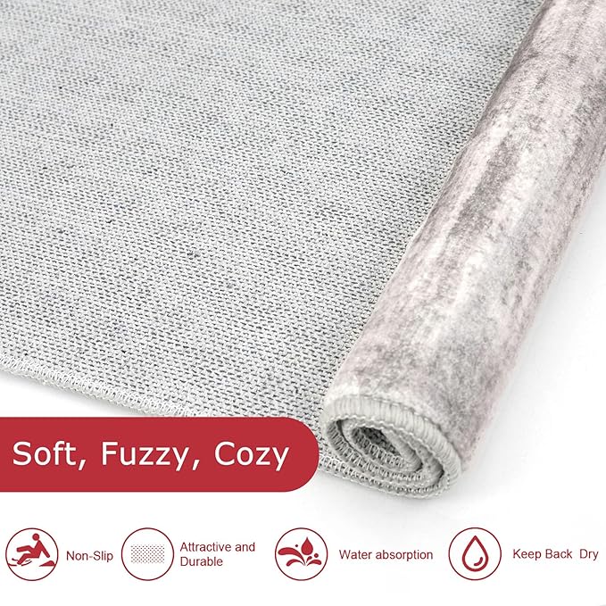 KOZYFLY 4x6 Area Rug Modern Abstract Washable Large Rugs - Image 7