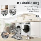 8x10 Area Rugs for Living Room, Washable Modern Abstract Large Area Rug Neutral - Image 2