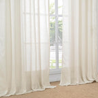 BGment Beige Linen Curtains 63 Inch Length - Image 8