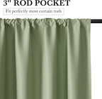 RYB HOME 100% Blackout Bathroom Curtains Over Sink 24 inches Long, Heat & UV - Image 3