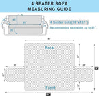 Reversible 4 Seater Sofa Cover 91 Inch Large Couch Cover Furniture - Image 7