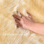 Latepis Yellow Fur Rugs Small 2x3 Area Faux Sheepskin Rug Throw - Image 4