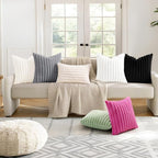 decorUhome Cozy Faux Fur Throw Pillow Covers 22x22 Set of 2 Decorative Soft - Image 7