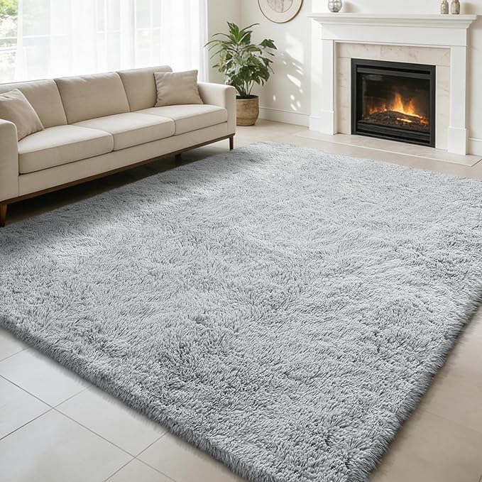 Shag Area Rug for Bedroom 4x6, Soft Fuzzy Rug Non-Shedding Indoor Plush Carpet by yulidayang