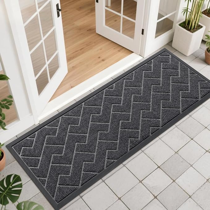 OLANLY Front Door Mat Indoor Outdoor Entrance, Waterproof All-Season, by OLANLY