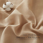 NICETOWN Flax Thick Linen Camel Curtains - Image 4