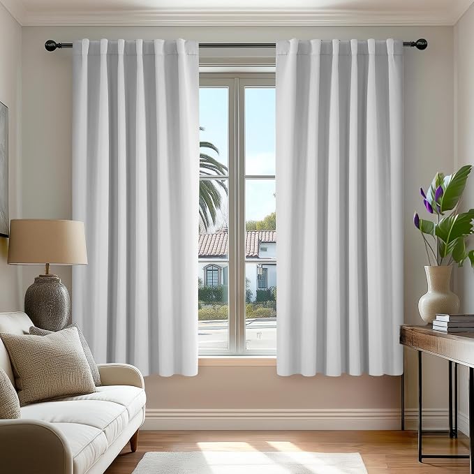 Deconovo Blackout Curtains, Thermal Insulated, W52 x L54 2 Panels, Back Tab by Deconovo