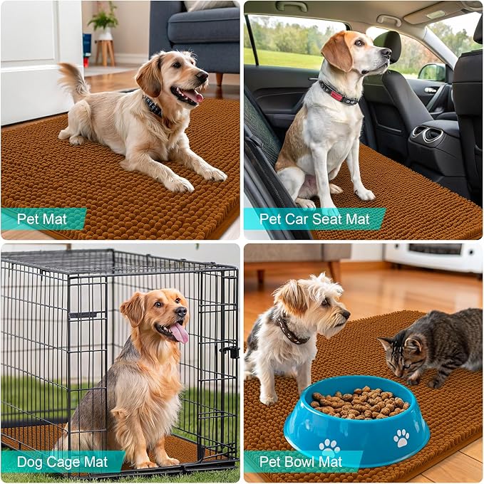OLANLY Dog Door Mat for Muddy Paws 36x24, Absorbs Moisture and Dirt, Absorbent - Image 7
