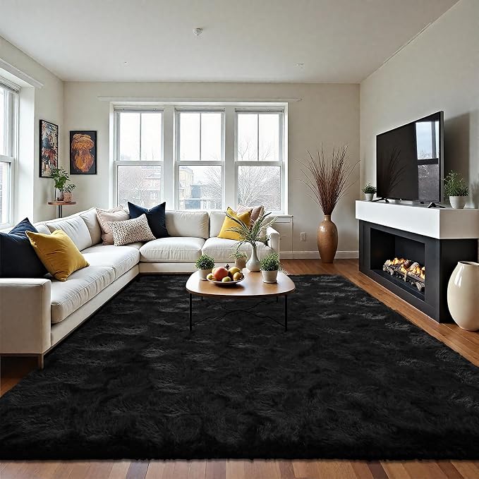 LOCHAS Ultra Soft Indoor Modern Area Rugs Fluffy Living Room Carpets - Image 3