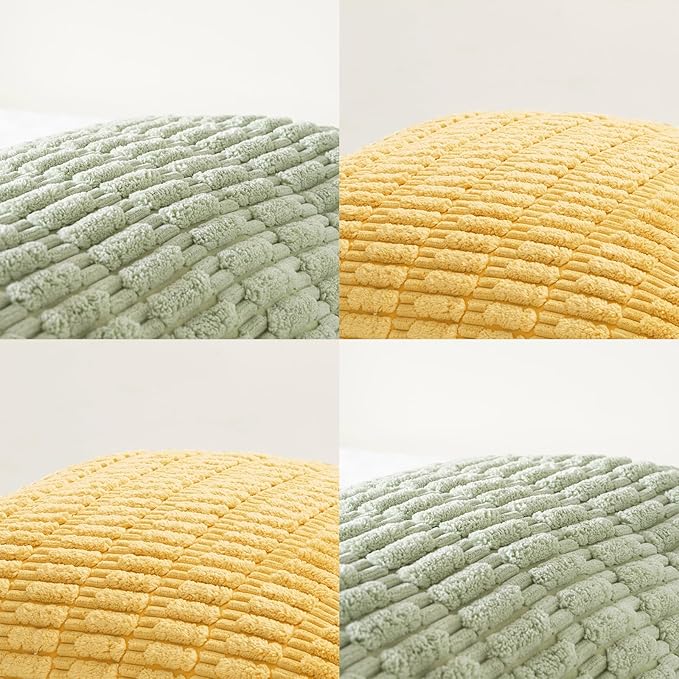 Fancy Homi Set of 4 Spring Boho Decorative Throw Pillow Covers 20x20 Inch - Image 4