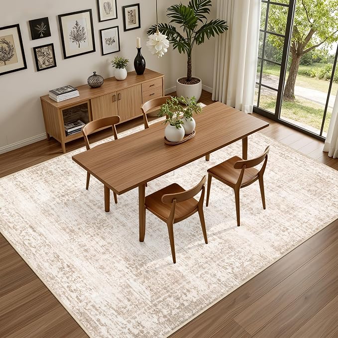3x5 Area Rugs Living Room Rug: Washable Vintage Boho Rug No Slip Stain - Image 4