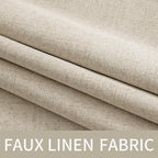 MIULEE Linen Curtains for Bedroom 100% Blackout Thermal Insulated Stone Grommet - Image 5