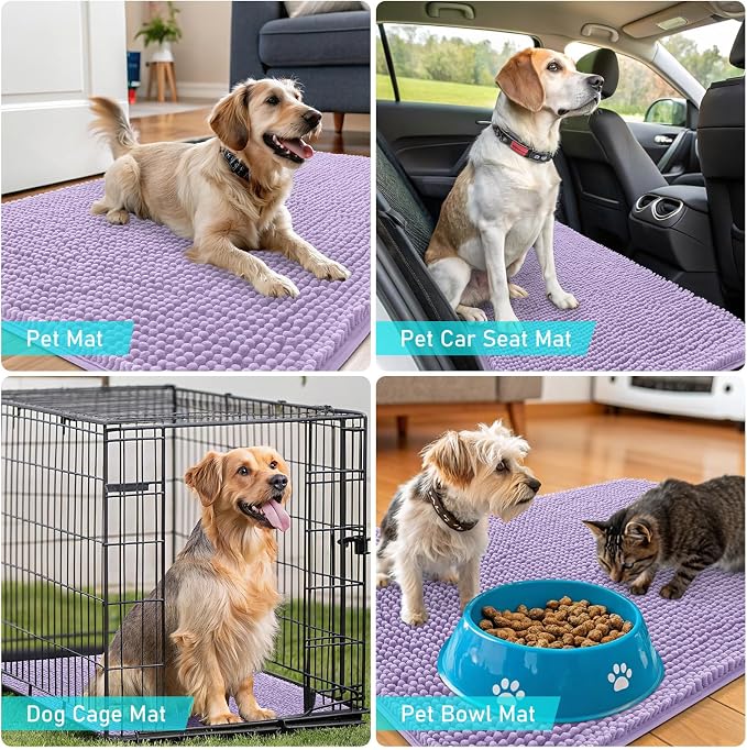 OLANLY Dog Door Mat for Muddy Paws 44x24, Absorbs Moisture and Dirt, Absorbent - Image 7