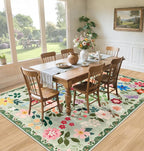 6x9 Area Rugs for Living Room: Floral Washable Rug Vintage Large Soft Boho - Image 4