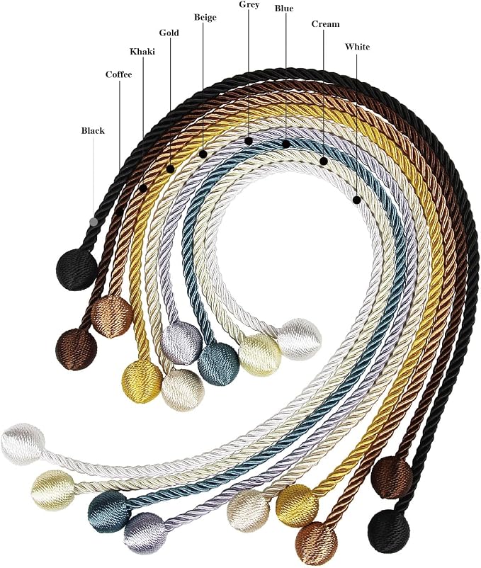 Curtain Tiebacks Outdoor Elegant Decorative Tie Backs Modern Rope Tiebacks - Image 5