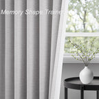 Linen Blackout Curtains 70 Inches Extra Wide 84 Inch Long - Image 4