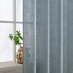 MIULEE Dusty Blue Linen Curtains 72 Inch Length 2 Panels - Image 4
