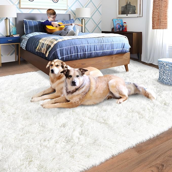 Rugs for Living Room 10x14, Soft Shaggy Modern Shag Area Rug for Bedroom - Image 2