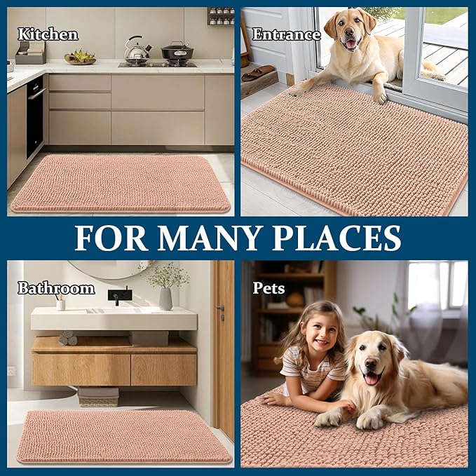 OLANLY Dog Door Mat for Muddy Paws 59x24, Absorbs Moisture and Dirt, Absorbent - Image 8