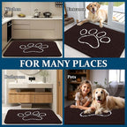 OLANLY Dog Door Mat for Muddy Paws 40x24, Paw Print Design, Absorbs Moisture - Image 8