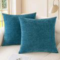 CaliTime Throw Pillow Covers Decorative 22 X 22 Inches Pack of 2 Cozy Chenille by CaliTime