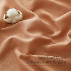 NICETOWN Thick Linen Burnt Orange Curtains 63 inches Long, Grommet Linen Weave - Image 4