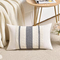 Fancy Homi Set of 1 Neutral Grey Farmhouse Long Lumbar Decorative Throw Pillow by Fancy+Homi