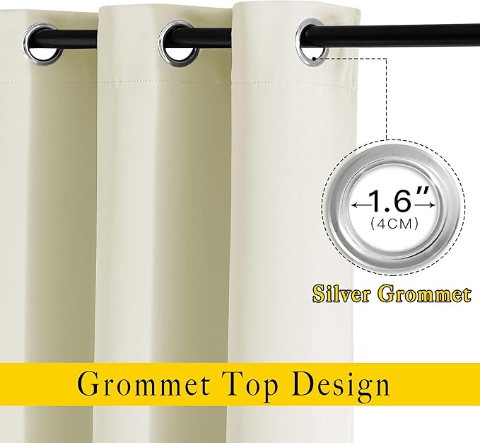 NICETOWN Room Darkening Curtains Extra Long 110 Inches, Grommet Thermal - Image 2