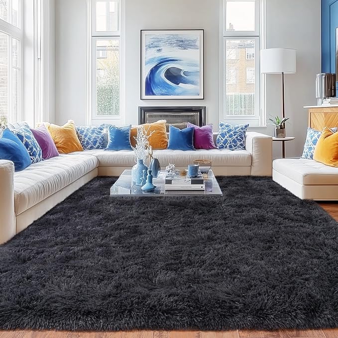 Rugs for Living Room 5x7, Soft Shaggy Modern Shag Area Rug for Bedroom by Quntue