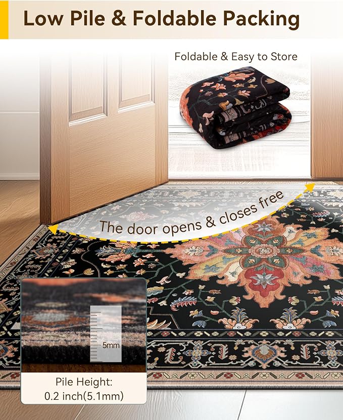 Area Rugs 2'6''x12' Runner Rug Non Slip Washable - Image 6