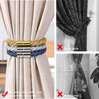 NICEEC 6 Pack Strong Magnetic Curtain Tiebacks Modern Simple Style Drape Tie - Image 3
