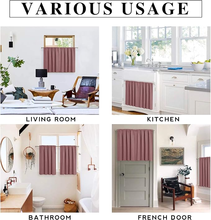 RYB HOME Blackout Curtains for Bedroom 84 inches Long 2 Panels Set, Privacy - Image 8