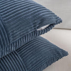 Fancy Homi Set of 2 Dusty Blue Boho Long Lumbar Body Decorative Throw Pillow - Image 4