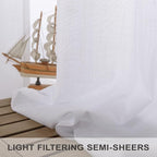 Pitalk Solid White Curtains 54 Inch Length - Image 4