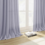 Nanspring Lavender Purple Linen Curtains 90 Inches Long - Image 5