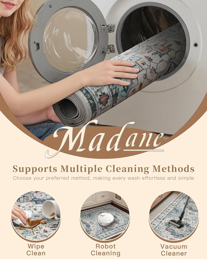 Madane Washable Entry Rug 3x4, Area Rugs - Image 8