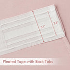 MIULEE Baby Pink Back Tab Blackout Curtains 108 Inch Long 2 Panels Set - Image 4