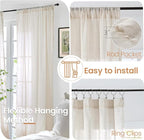 BGment Linen Curtains 96 Inches Long - Image 6