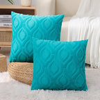 decorUhome Summer Throw Pillow Covers 22x22 Inch Set of 2, Soft Plush Faux Wool - Image 9