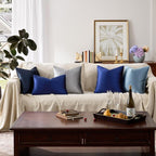 GIGIZAZA Royal Blue Velvet Decorative Throw Pillow Covers - Image 4