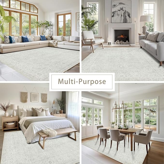 Washable Rugs 6x9 Area Rugs for Living Room, Large Carpets, Ultra Soft Faux - Image 5